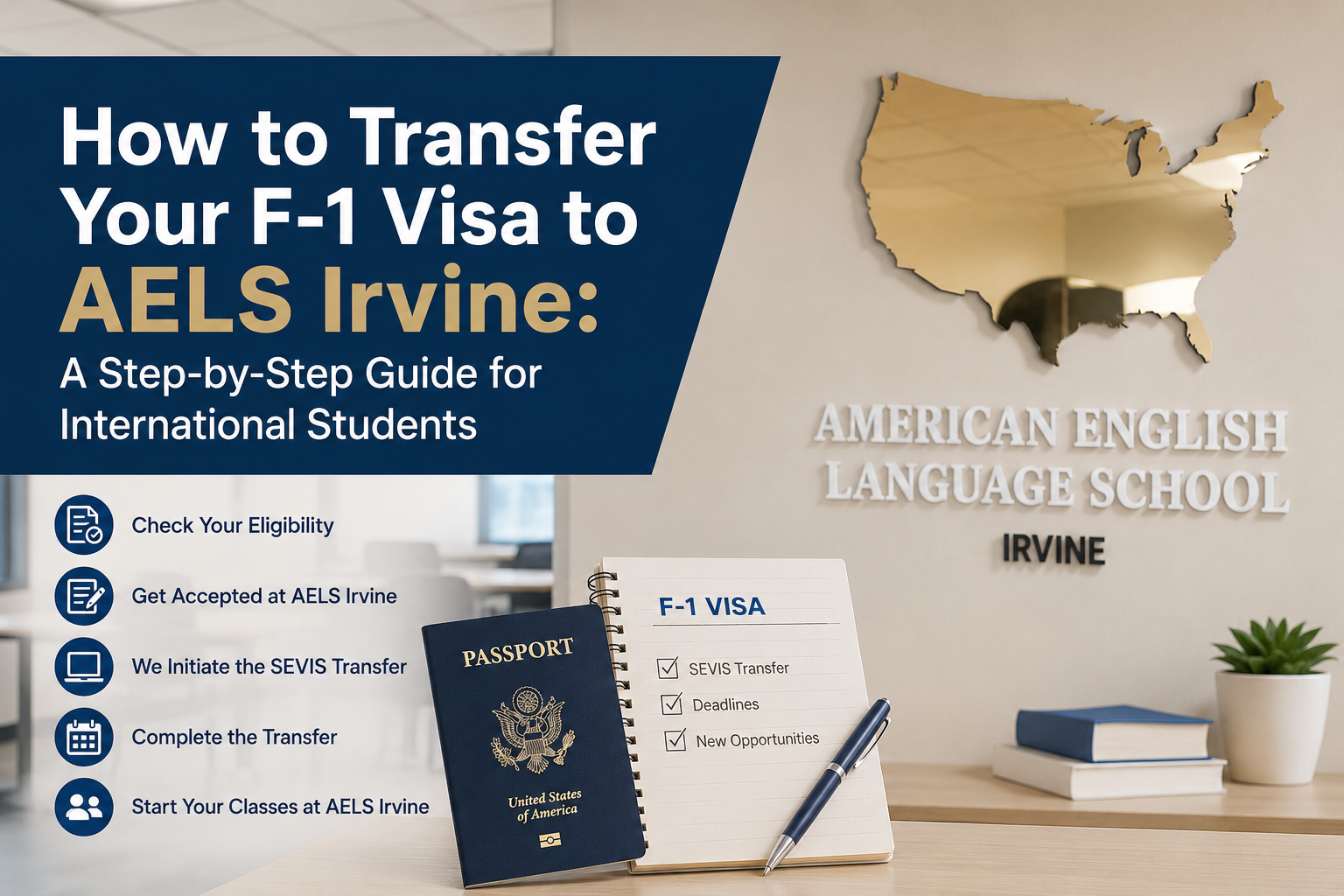 How to Transfer Your F-1 Visa to AELS Irvine