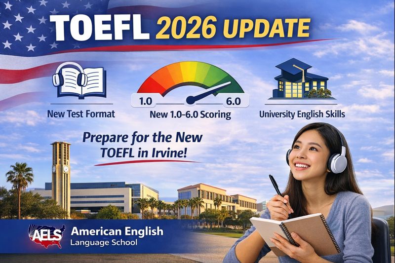 TOEFL 2026 Update for Students in Irvine