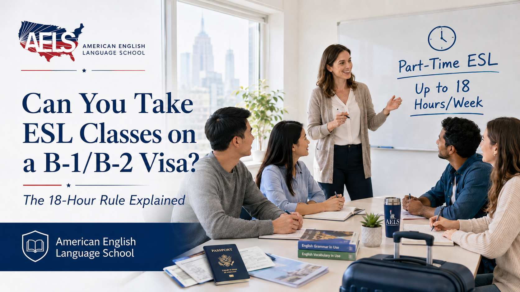 Can You Take ESL Classes on a B-1/B-2 Visa? The 18-Hour Rule Explained