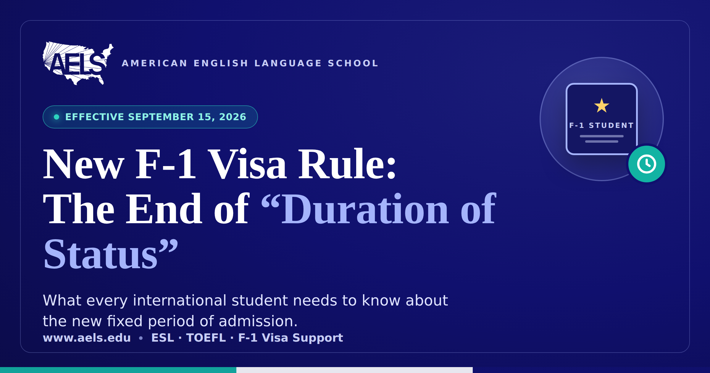 New F-1 Visa Rule 2026: What the End of "Duration of Status" Means for AELS Students