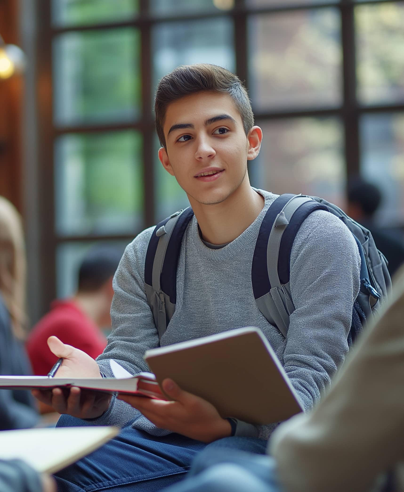 About Us Image Center Eduhub X Webflow Template | Brix Template